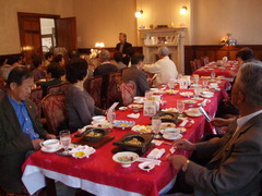 門司三井クラブで昼食解団式